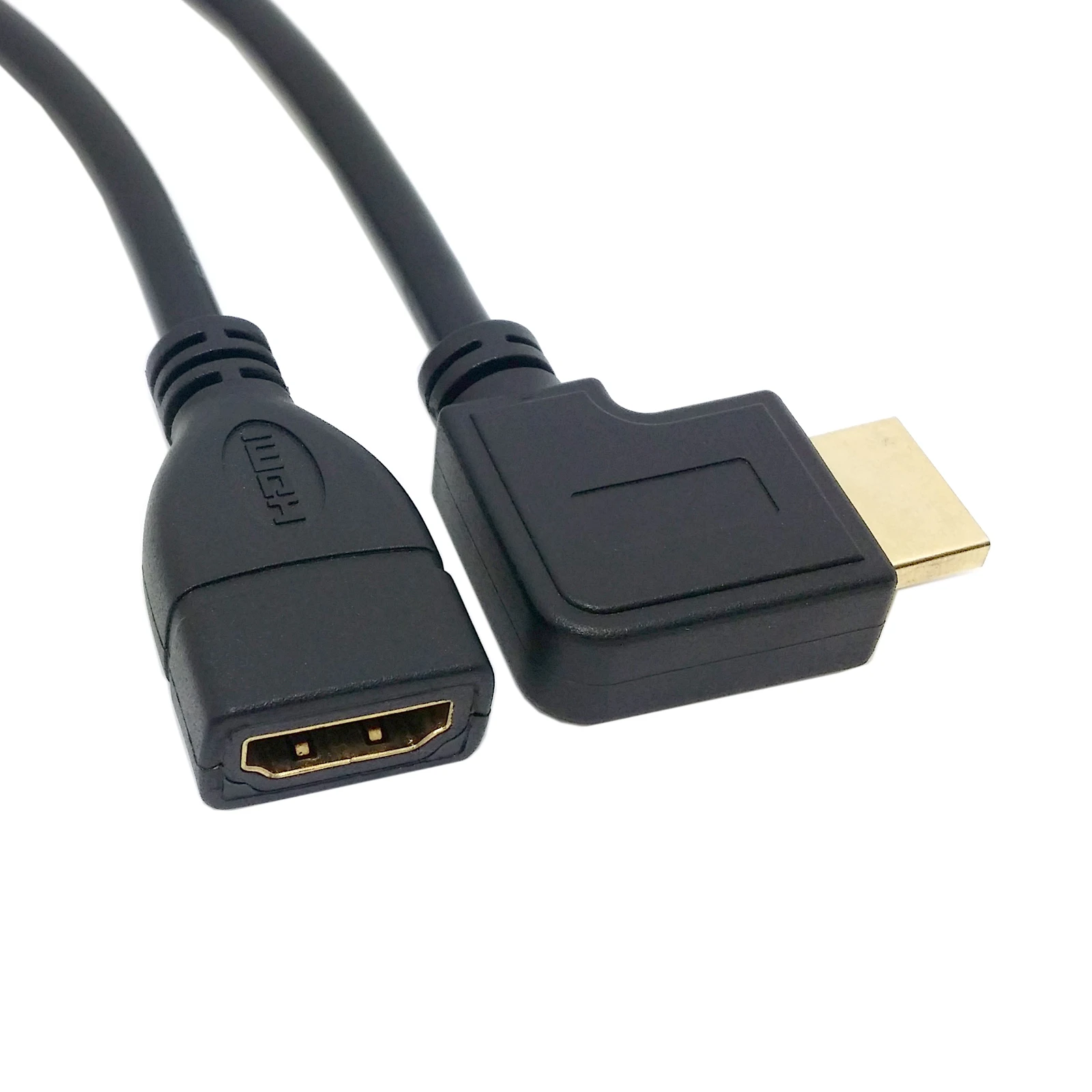HDMI совместимый 1 4 19pin Ethernet & 3D Тип A папа левый Угловой 90 градусов к гнезду
