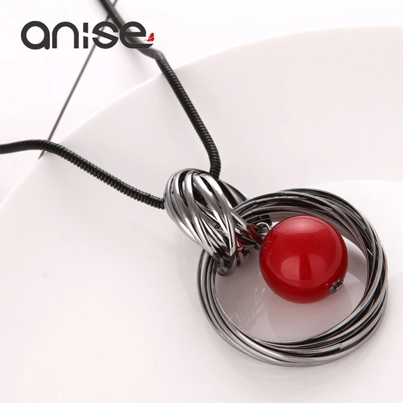 Женское винтажное многослойное ожерелье Anise длинное металлическое для женщин