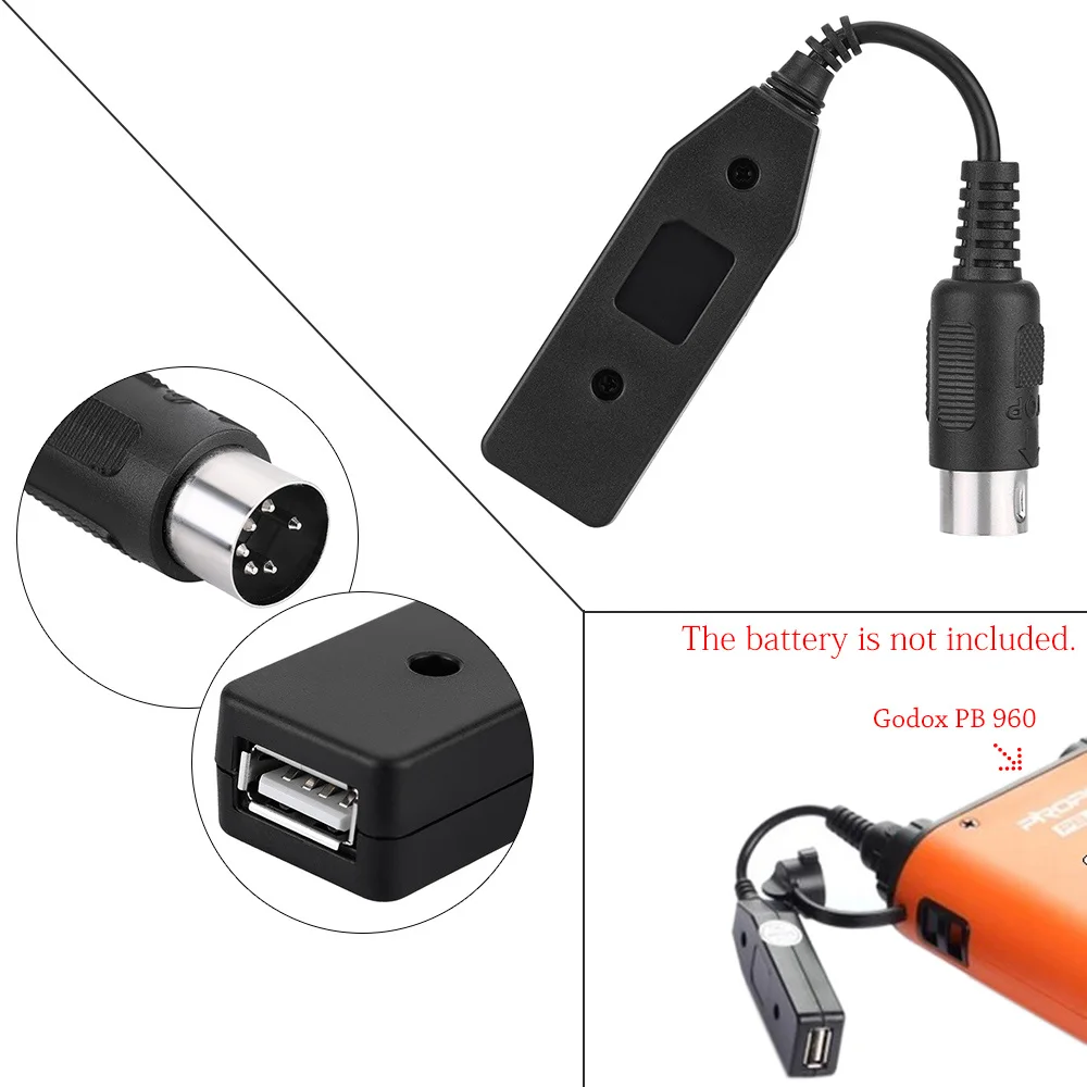 Godox PB960 блок питания USB кабель преобразования для AD360/AD180 AD серии|Аксессуары