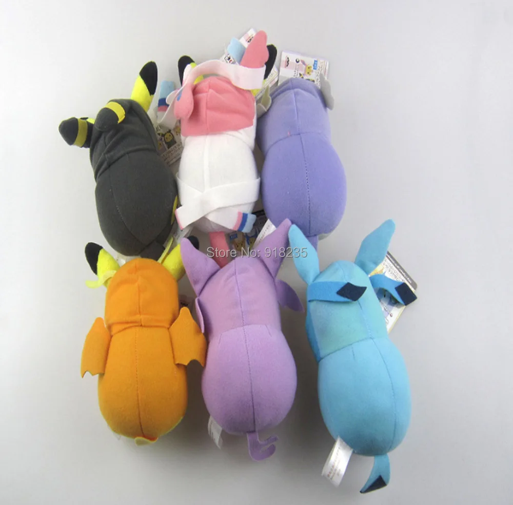 6 шт. Пикачу косплей Sylveon Charizard Umbreon Espeon vaporion 15 см плюшевый брелок подвеска спальный