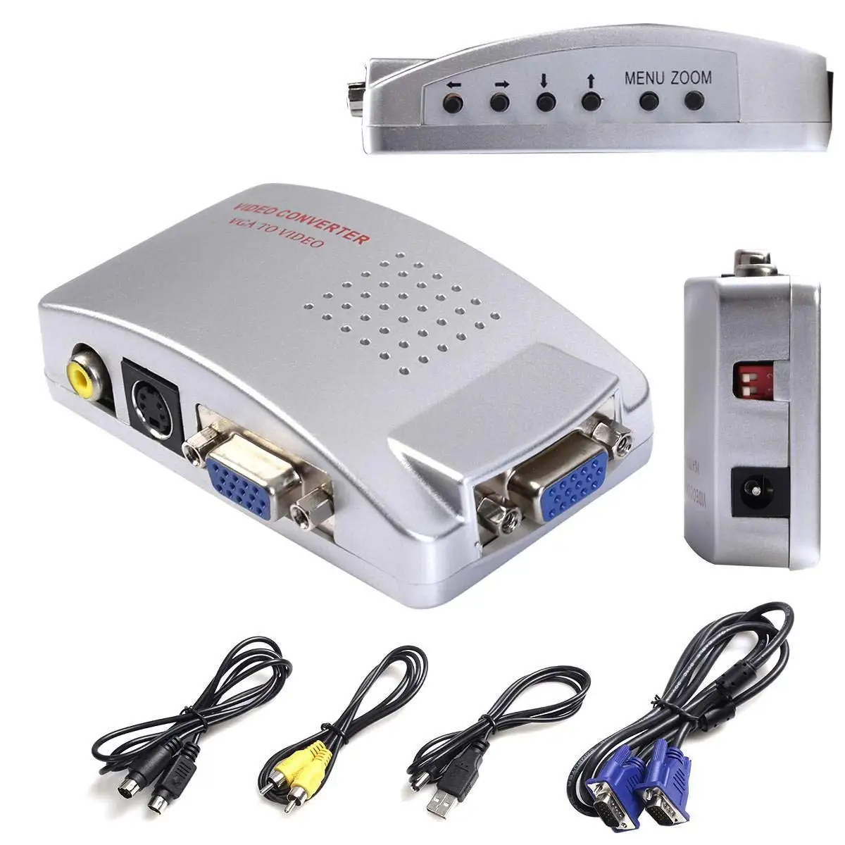 Композитный адаптер S video Box для ПК ноутбуков Windows Mac (ПК в телевизор) RCA AV TV| |