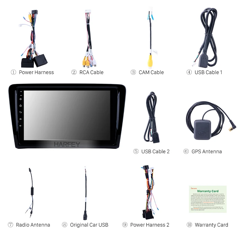 Harfey 2Din Touchscreen 9&quot Android 8.1 Car Radio For 2012 2013 2014 2015 Volkswagen Santana GPS Multimedia Player Head Unit |