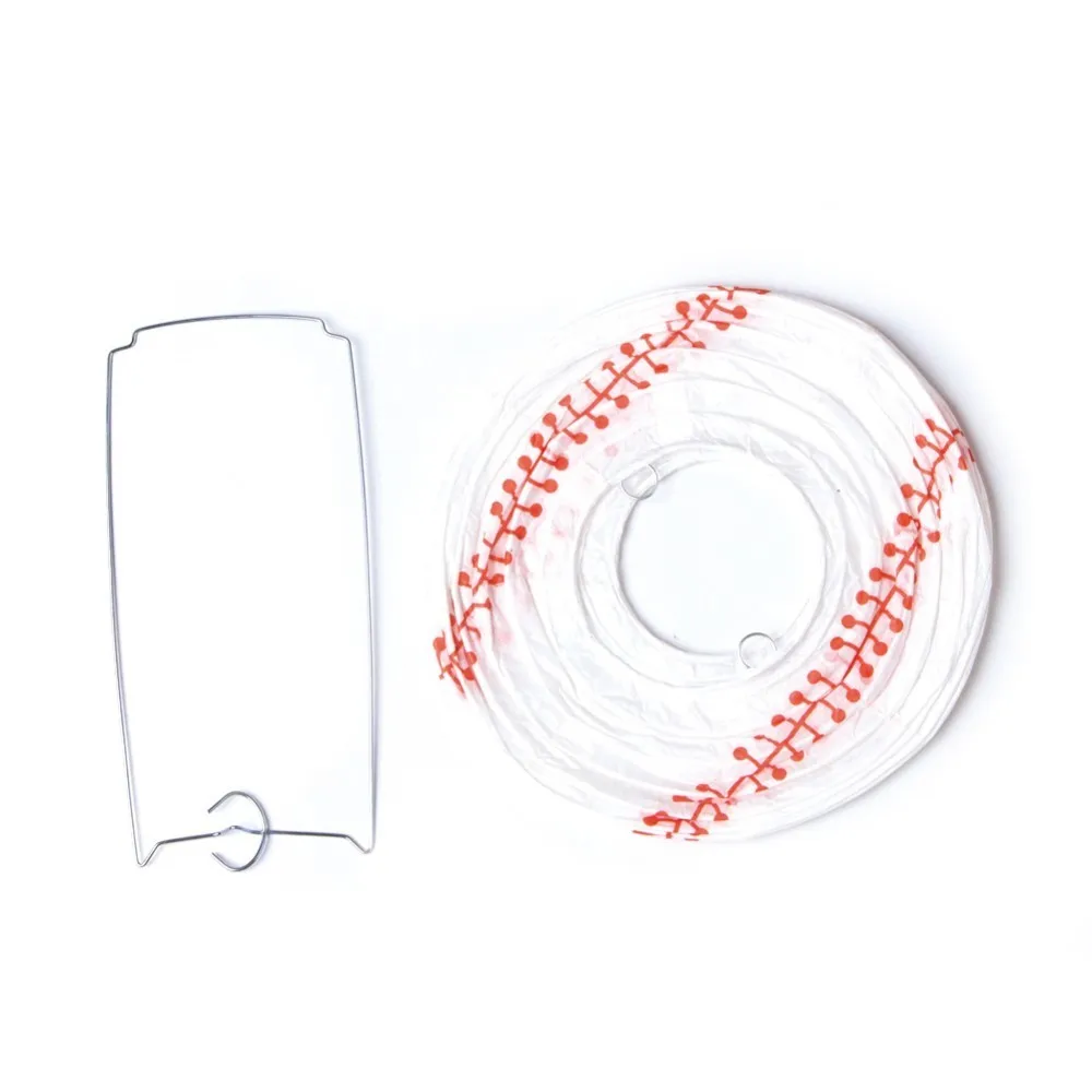 Pack Of 3pc 20cm 8'' Baseball Shape Hanging Paper Lantern For Sports Theme Fans Party Birthday Home Decoration | Дом и сад
