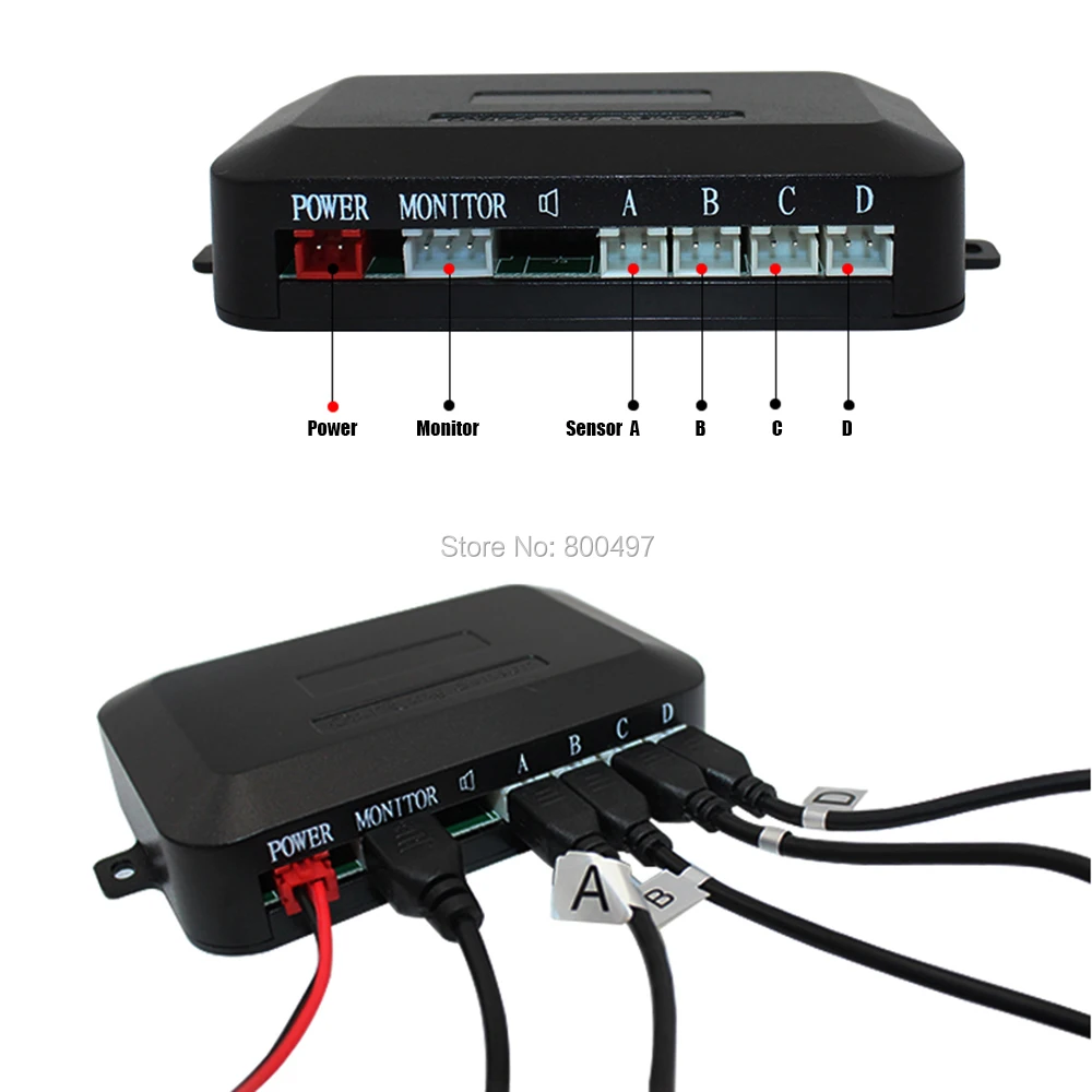 New Car LED Parking Sensor Reverse Backup Radar Assistance System With 22 mm Universal Sensors 6 Colors Available |