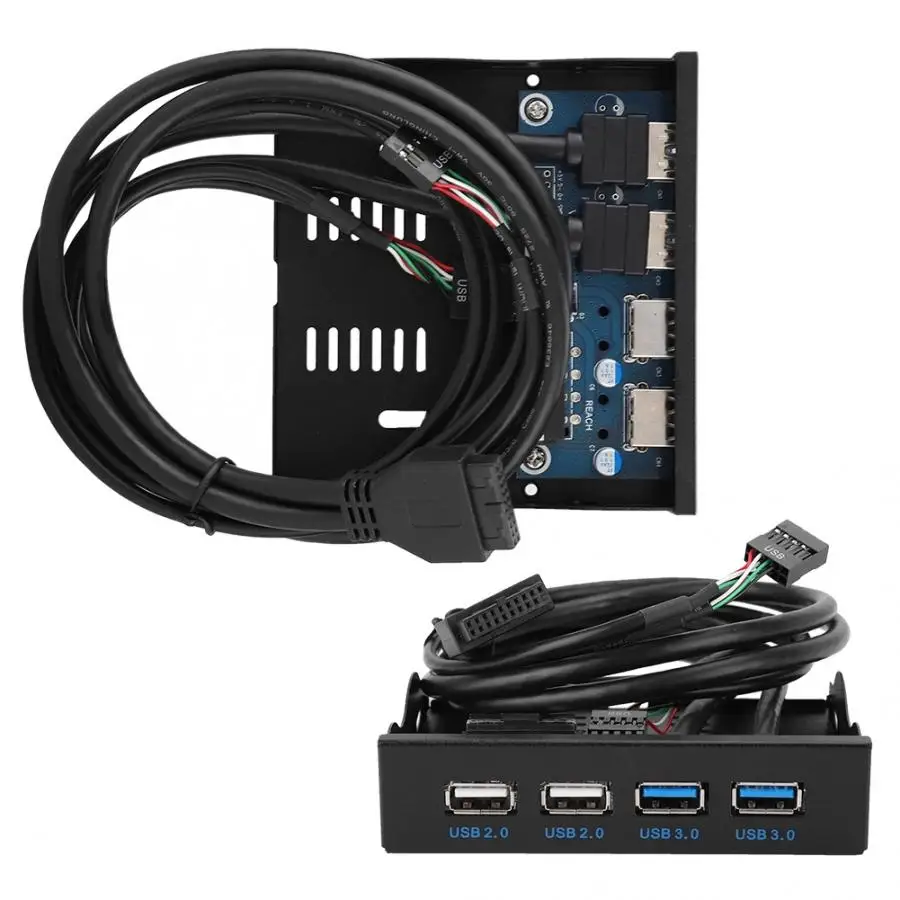 3 5 дюймовый 19PIN/9 контактный Высокоскоростной USB 0 + 2 4 портовый дисковод передняя