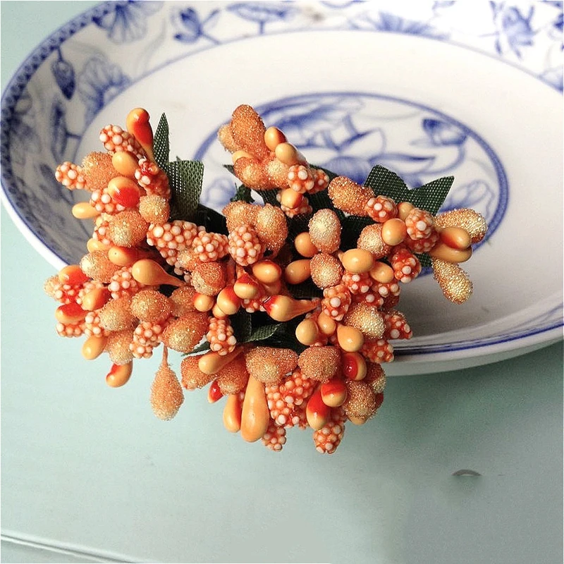 12 шт./лот stamen sugar Искусственные цветы Свадебные украшения diy ВЕНОК рукоделие