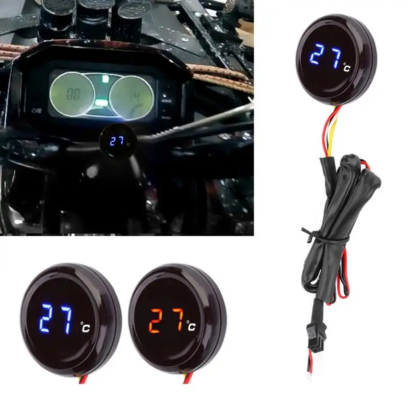 Цифровой мотоциклетный Термометр 12 В измеритель температуры воды для Honda Kawasaki