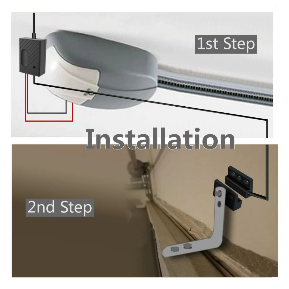

EACHEN WiFi Smart Switch Garage Door Controller Compatible Garage Door Opener Smart Phone Remote Control APP Timing Function