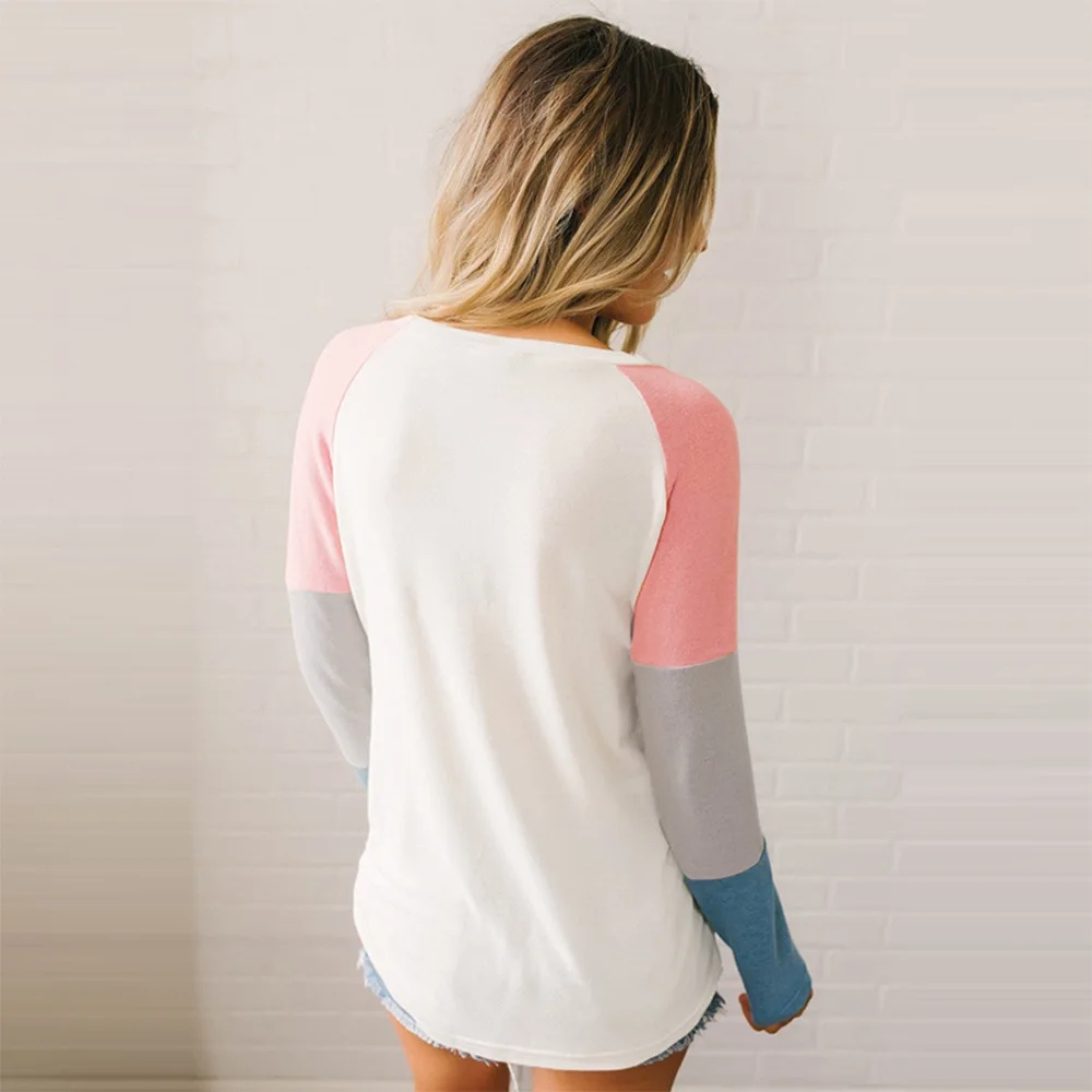 Женская футболка в европейском и американском стиле Amazon Весенняя с длинными