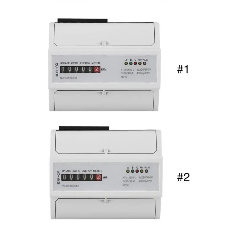 Быстро раскупаемый 1 шт. кВтч метр 3x220V/380V цифровой 3 фазы 4 провода 7P din-рейка кВт-ч