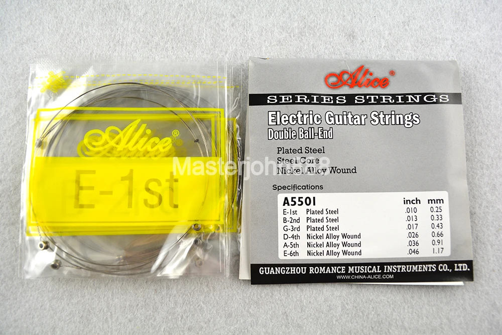 Струны Alice A5501 с двойным шариком 5 комплектов для электрогитары (система Tremolo Nut