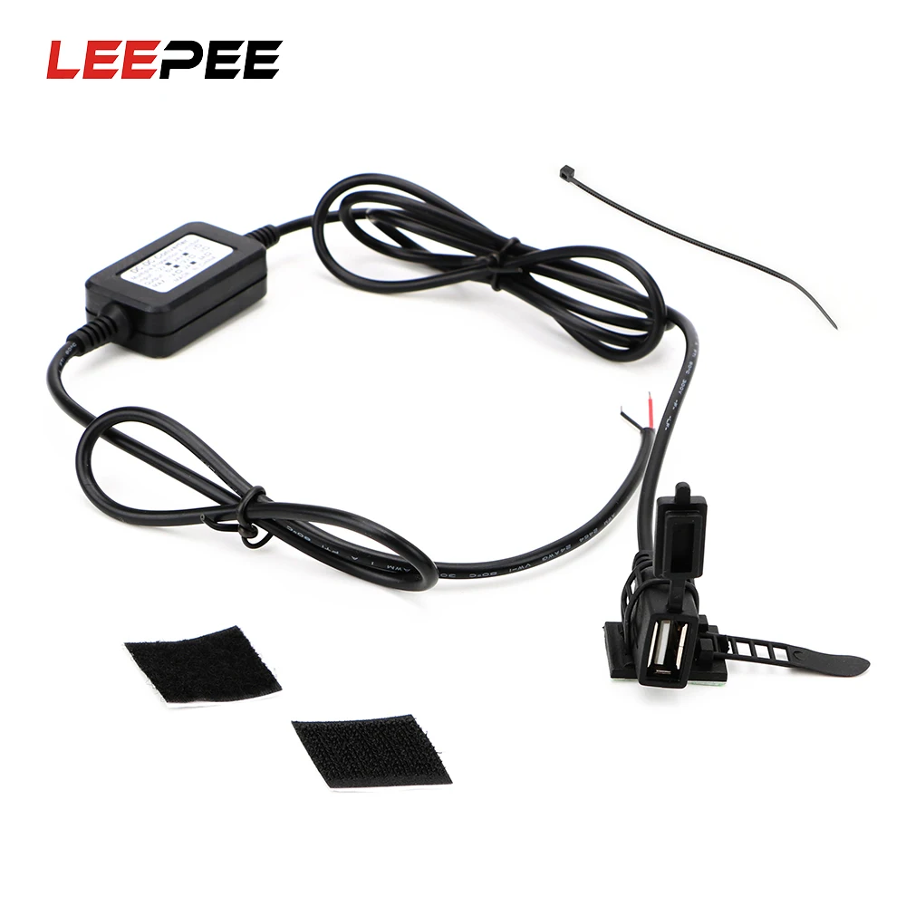

USB-зарядное устройство LEEPEE для мотоцикла, 12 В постоянного тока, 5 В