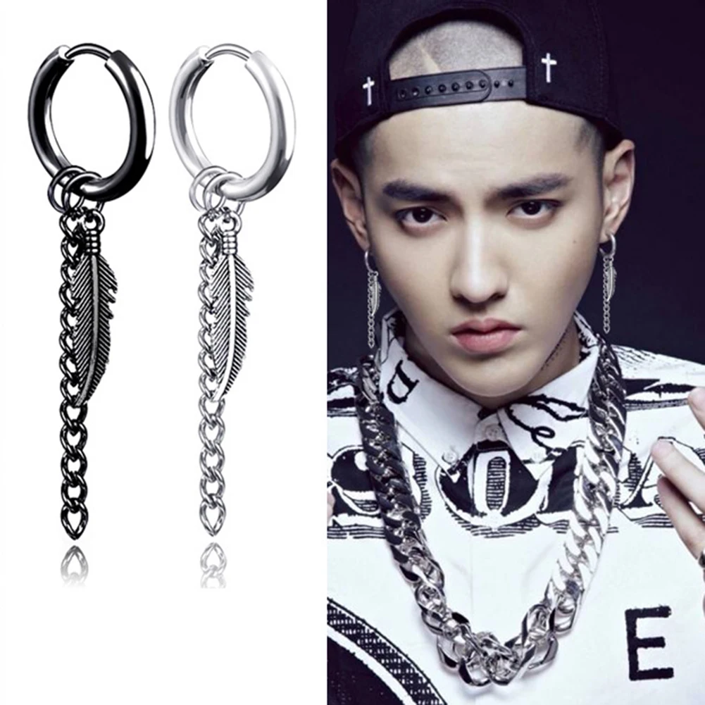 Винтажные серьги подвески в Корейском стиле из нержавеющей стали 1