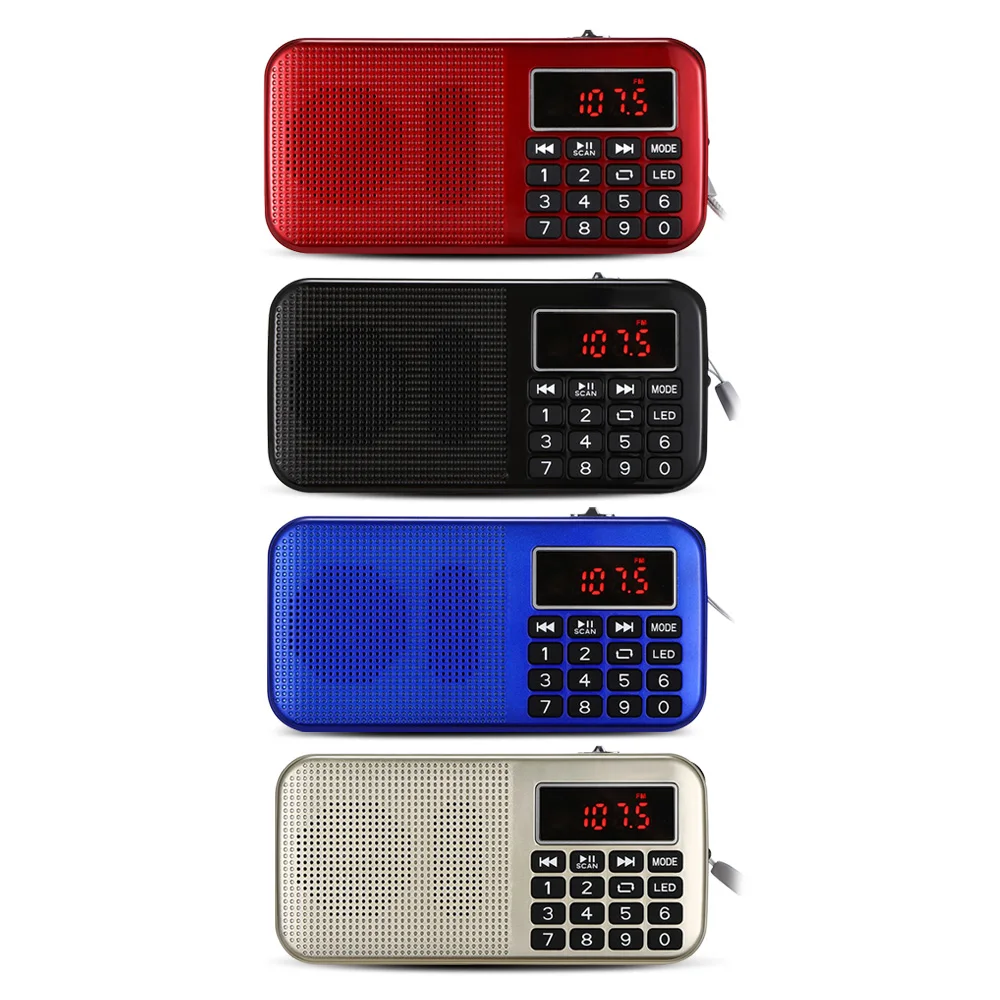 Новый L 558 мини FM радио mp3 плееры цифровой светодиодный экран дисплея динамик
