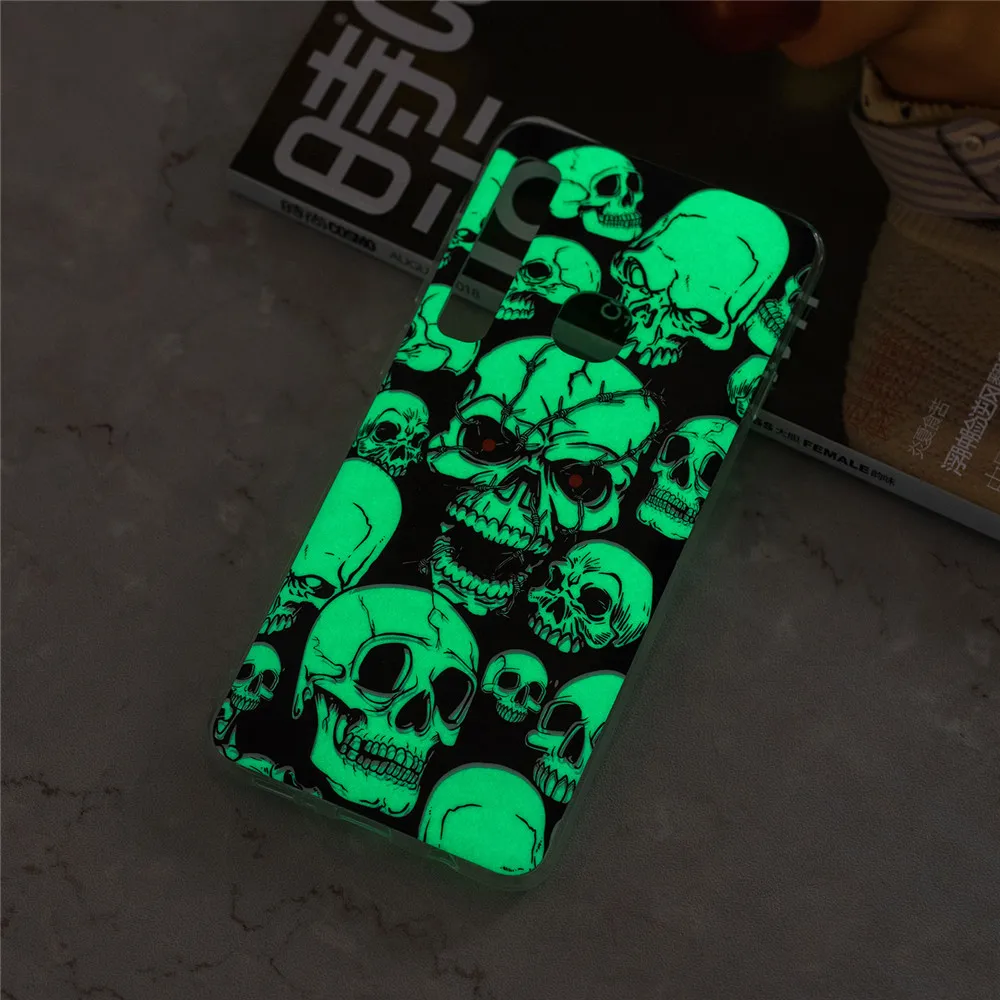 For Samsung Galaxy A9 2018 Case Luminous Cute Cartoon Unicorn Flower Glow in the Dark Soft TPU Silicone | Мобильные телефоны и