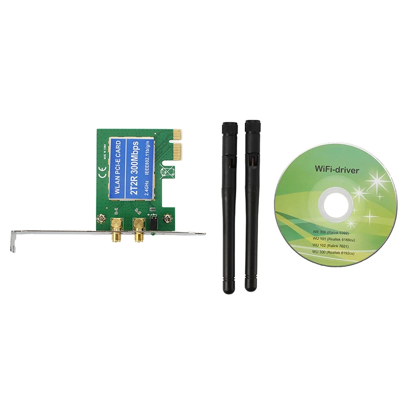 

PCI Express PCI-e 300Mbps IEEE 802.11b/g/n Wireless WiFi Network Card Adapter