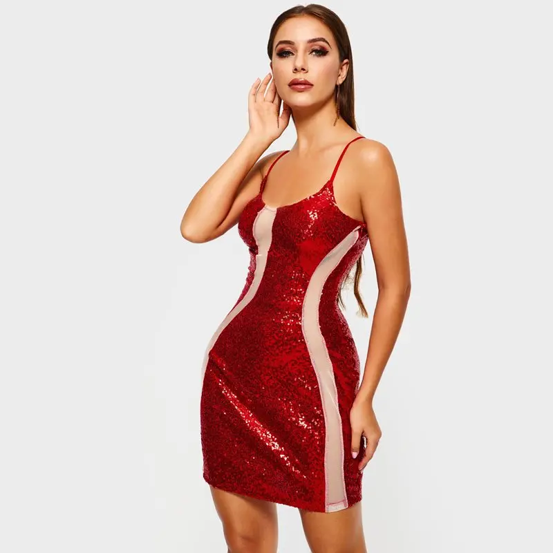 Для женщин Мини платья Повседневное пикантные Клубные Красный Bodycon плотная