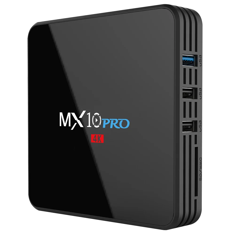 MX10 PRO ТВ коробка с цифровой Дисплей Rockchip 3328 Android 8 1 4 ГБ Оперативная память + 32