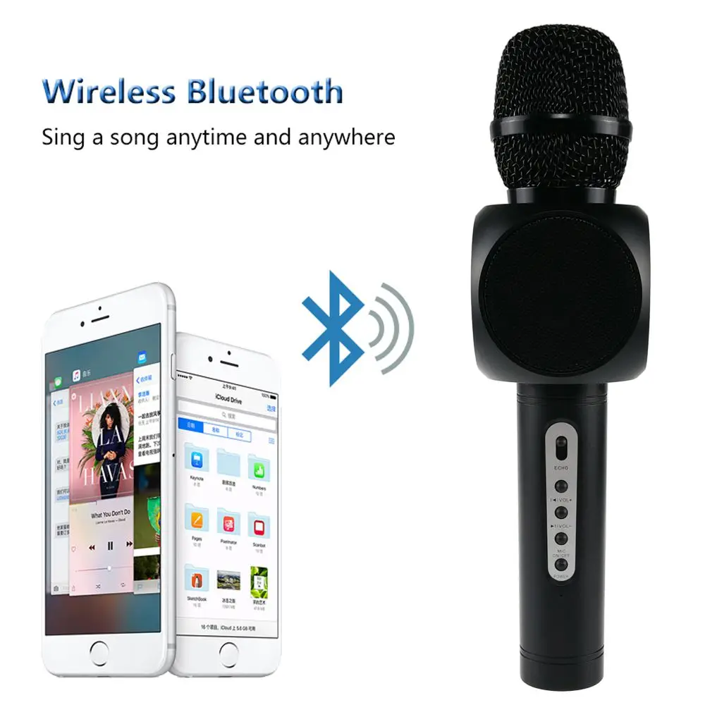 E103 беспроводной микрофон конденсатор караоке Inalambrico KTV музыкальный Bluetooth динамик