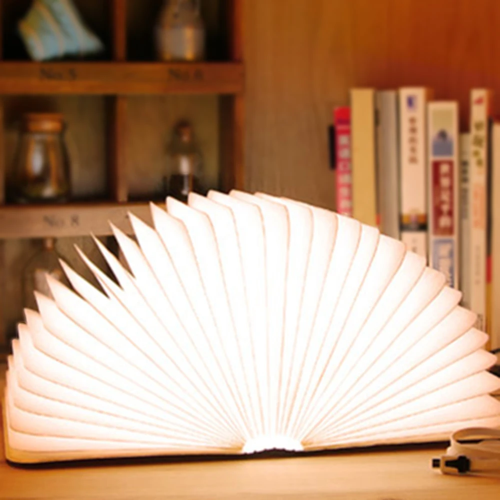 

Tomshine Rechargeable USB LED Mini Folding Book Light Shape Portable Table Bedside Lamp Nice Gift