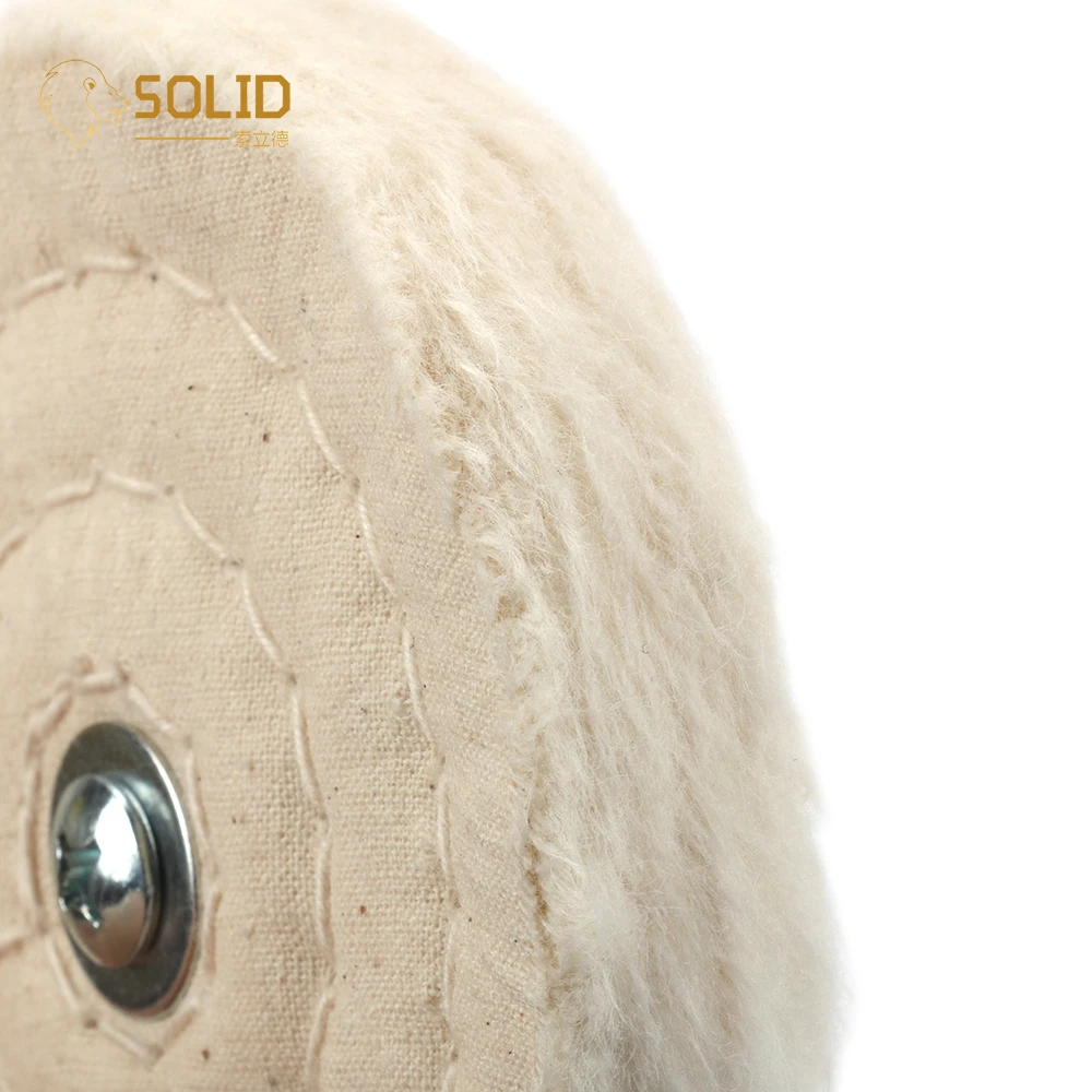 

3Pcs Cloth Polishing Wheel Mirror Polishing Cotton Pad Flat shape White for Grinding Metal Wood 2 3 4inch with 1/4inch Shank