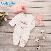 newborn baby girl romper long sleeve baby rompers winter baby girls clothes toddler girl romper infant jumpsuit 3pcs set d30
