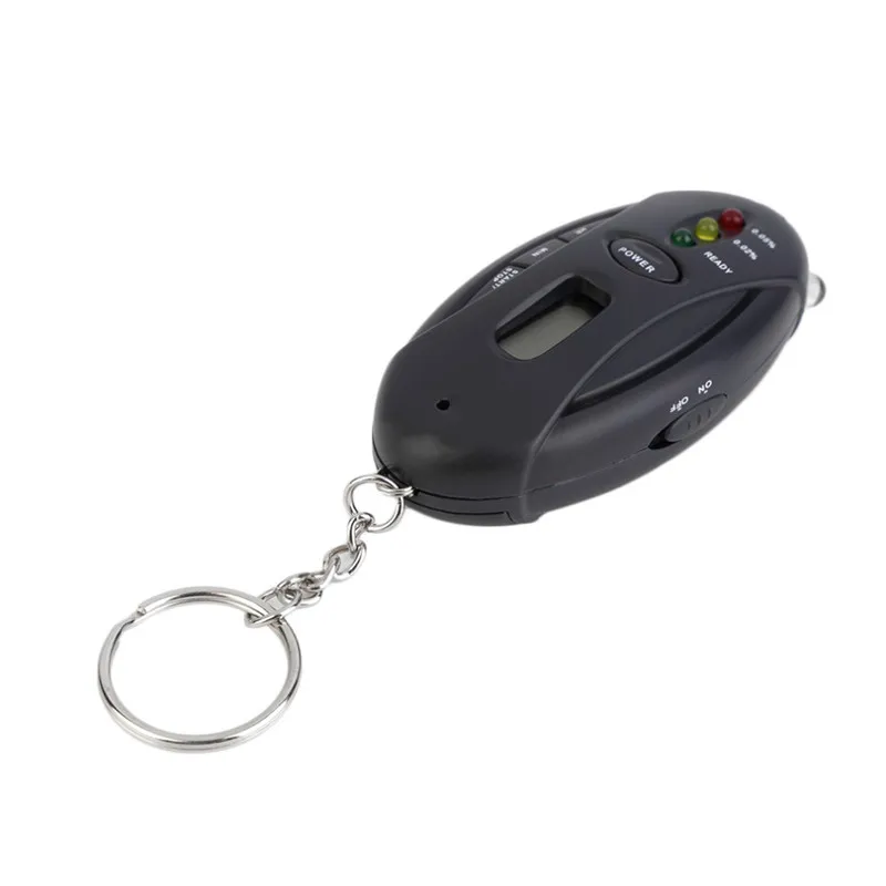 

Mini Switch Flashlight Led Keychain Alcoholimetro Breathalyzer Parking Gadgets Digital Alcohol Tester With Lcd Clock Timer 2120