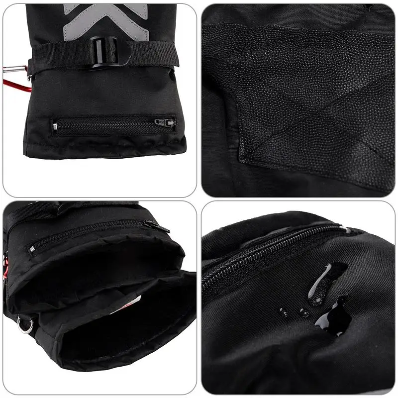 1 пара водонепроницаемых перчаток с сенсорным экраном и подогревом заряжаемые