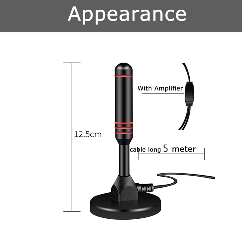 LEORY HD ТВ антенна для помещений 30 дБ 1080P USB усилитель цифровая наземная волна Hdtv DTMB