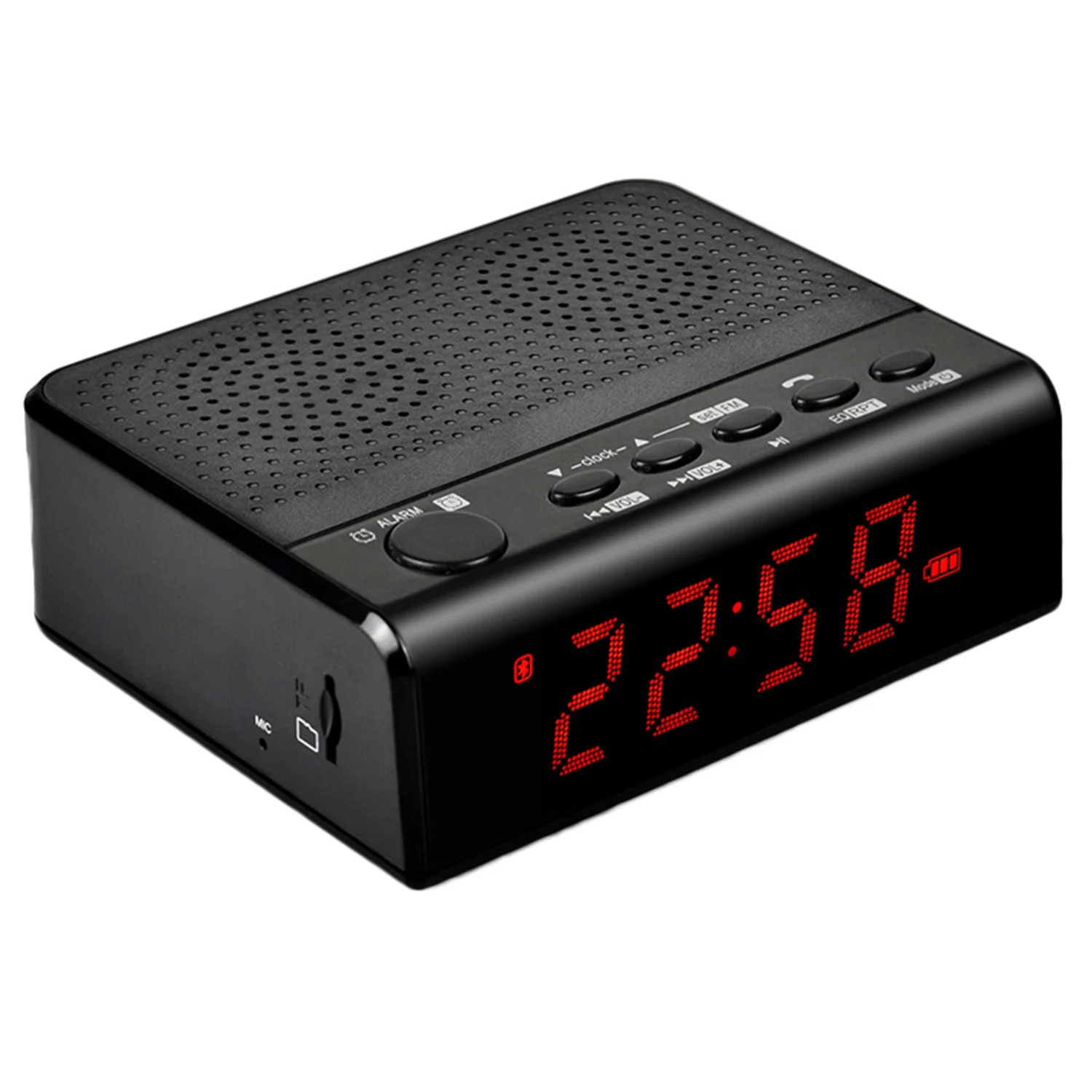 Портативный беспроводной Bluetooth будильник аудио Fm радио колонки поддержка Tf