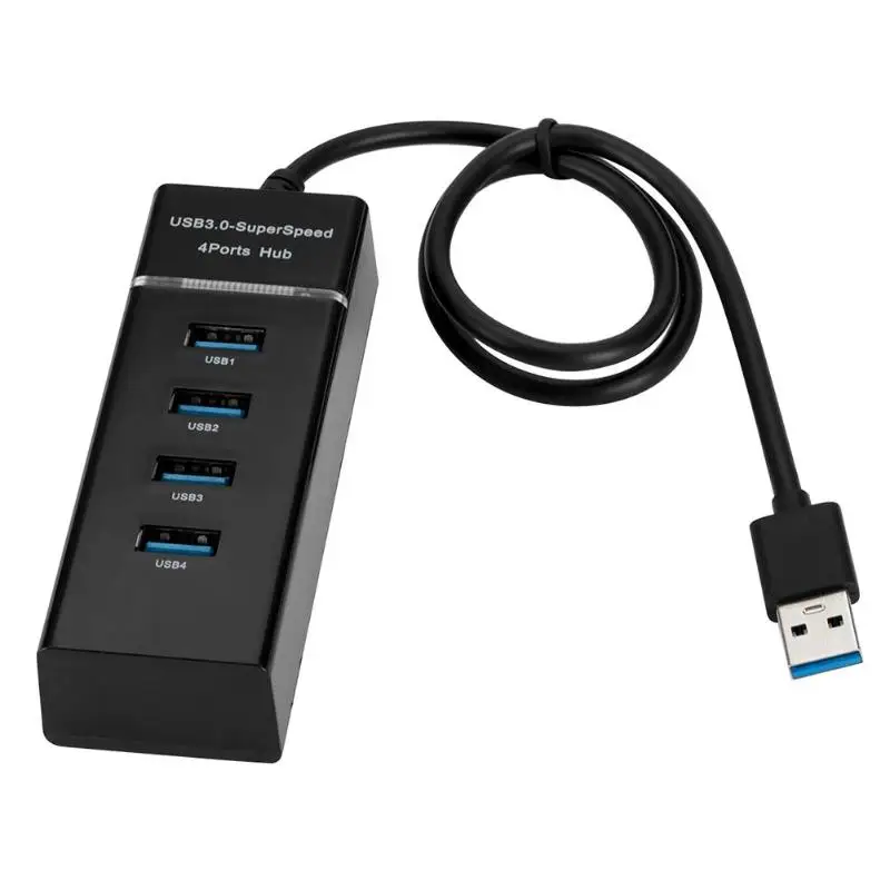 4 порта USB 3 0 концентратор супер скорость 5 Гбит/с конвертер кабель адаптер