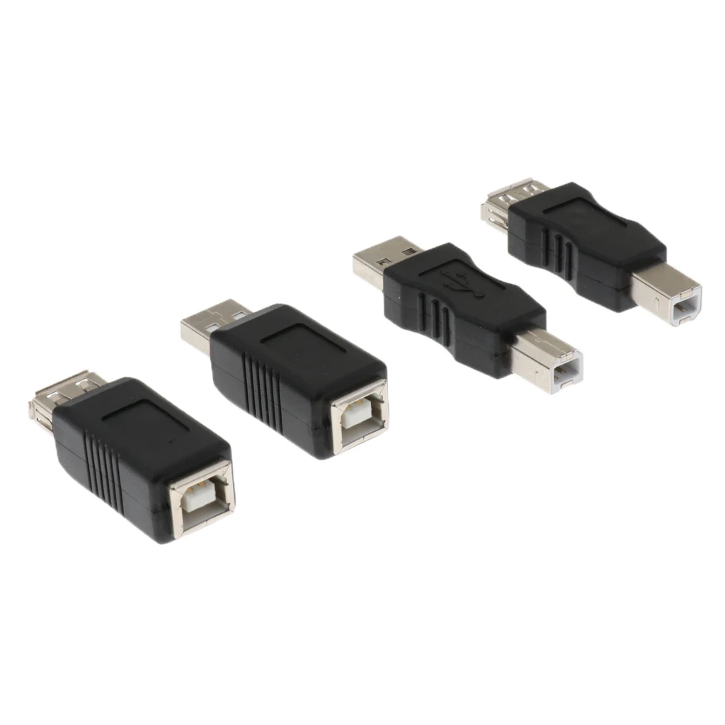 Адаптер конвертер MagiDeal 4 в 1 с USB Type A на B для принтера сканера адаптер
