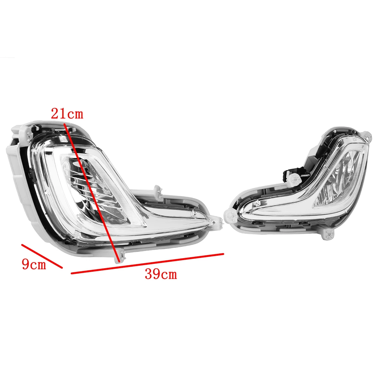 

Pair Front Clear Bumper Fog Lamp Lights Daytime Running Light With Bulbs For Hyundai Accent 2012 2013 2014
