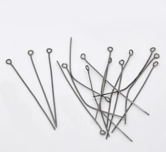 

DoreenBeads 300 шт Gunmetal Eye Pins 55x0,7 мм (21 манометр) (B01761), yiwu