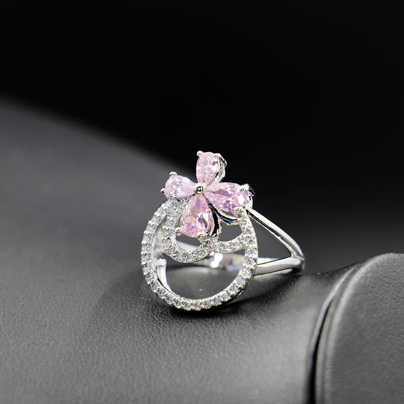 PinkZircon серебро 925 ювелирные наборы для украшения женский набор серьги с камнями
