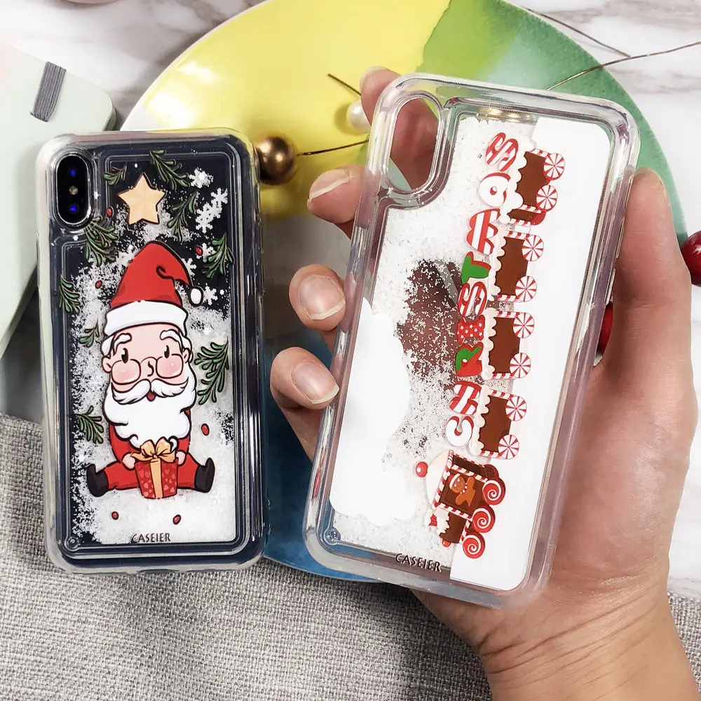 Чехол CASEIER Snow для iPhone 7 XR XS Max 8 Plus 6 6s Рождественский новогодний чехол X белый