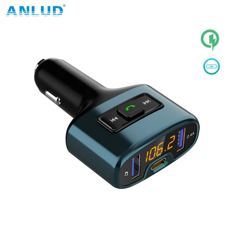 ANLUD FM передатчик Bluetooth автомобильный комплект беспроводной MP3 музыкальный плеер