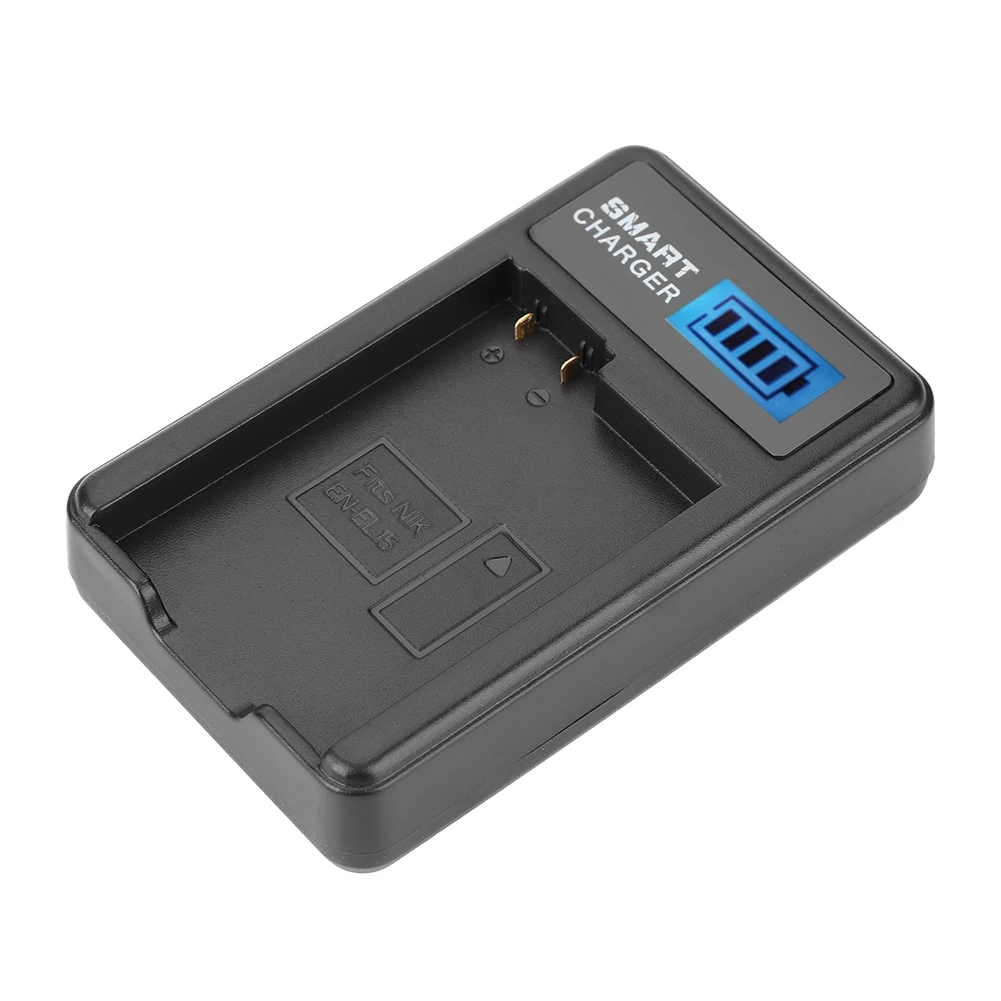 EN EL15 зарядное устройство с одним слотом USB зарядка ЖК экраном для Nikon D600 D610 D750 2018