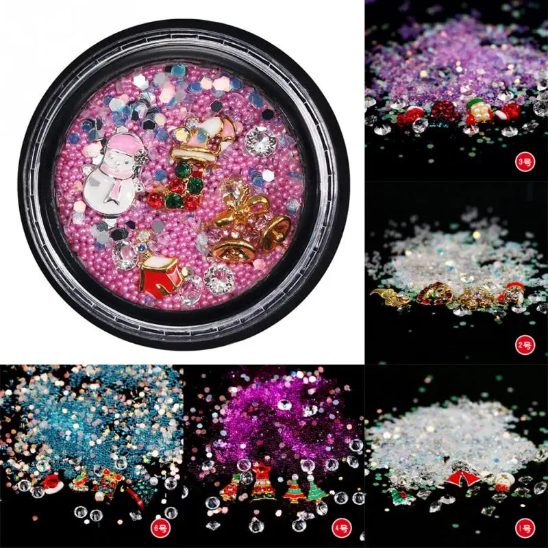 6 типов украшений для ногтей + блестящие нерегулярные Блестки украшения из сплава