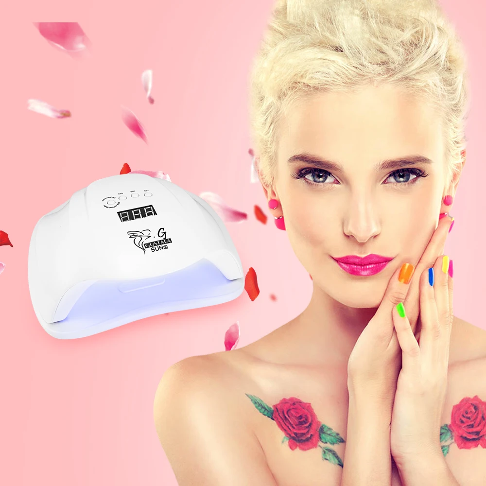 Gustala SUN X 54 Вт Сушилка для ногтей УФ светодиодный ЖК-дисплей 36 стиральная машина