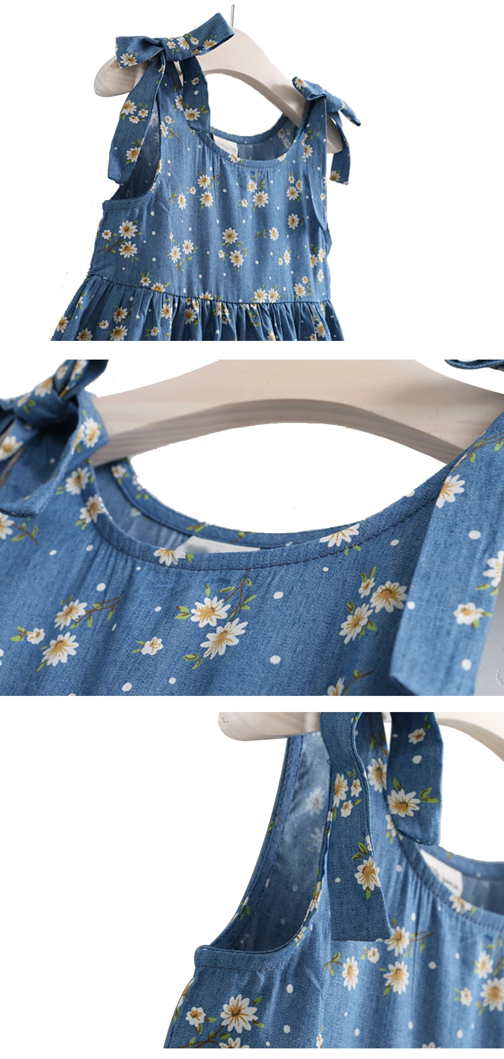 Большие Платья с цветочным рисунком для маленьких девочек летнее хлопковое