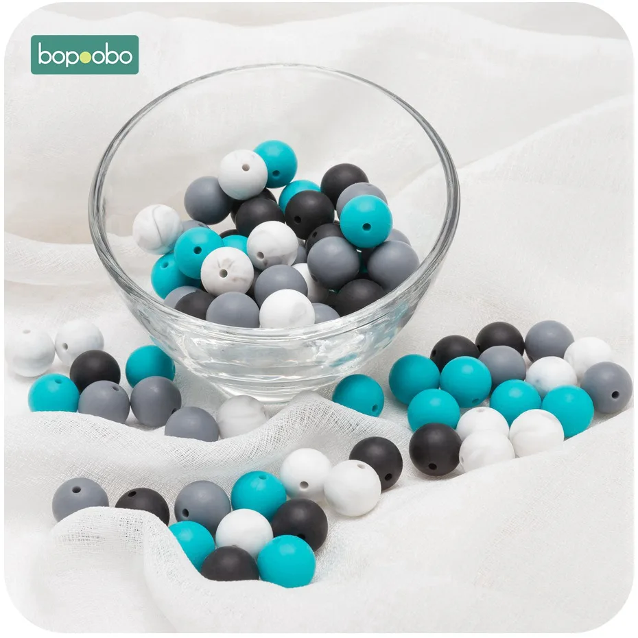 

Bopoobo 12mm 10PC 4-6 Months Food Grade Materials Baby Dental Care Silicone Beads Safe and Natural DIY Starter Kits Ecofriendly