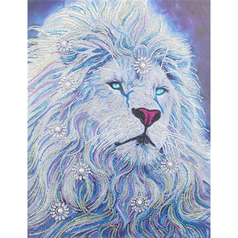 5D DIY Special Shaped Diamond Painting Lion Cross Stitch Embroidery Kits Mosaic Home Wall Decoration | Дом и сад