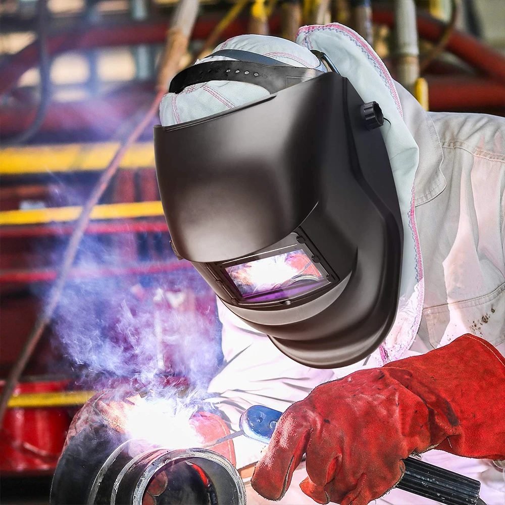 Solar Automatic Welding Helmet Mask Head-Mounted Argon Arc Cap Protective Flat Flip Half Helical | Инструменты