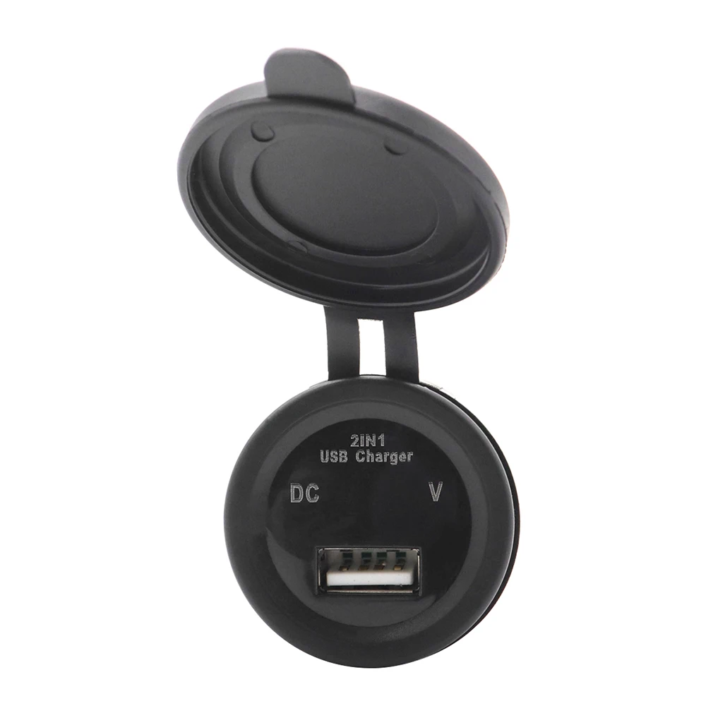 Автомобильное зарядное устройство 12 В/24 В 2 1 А USB светодиодный светильник