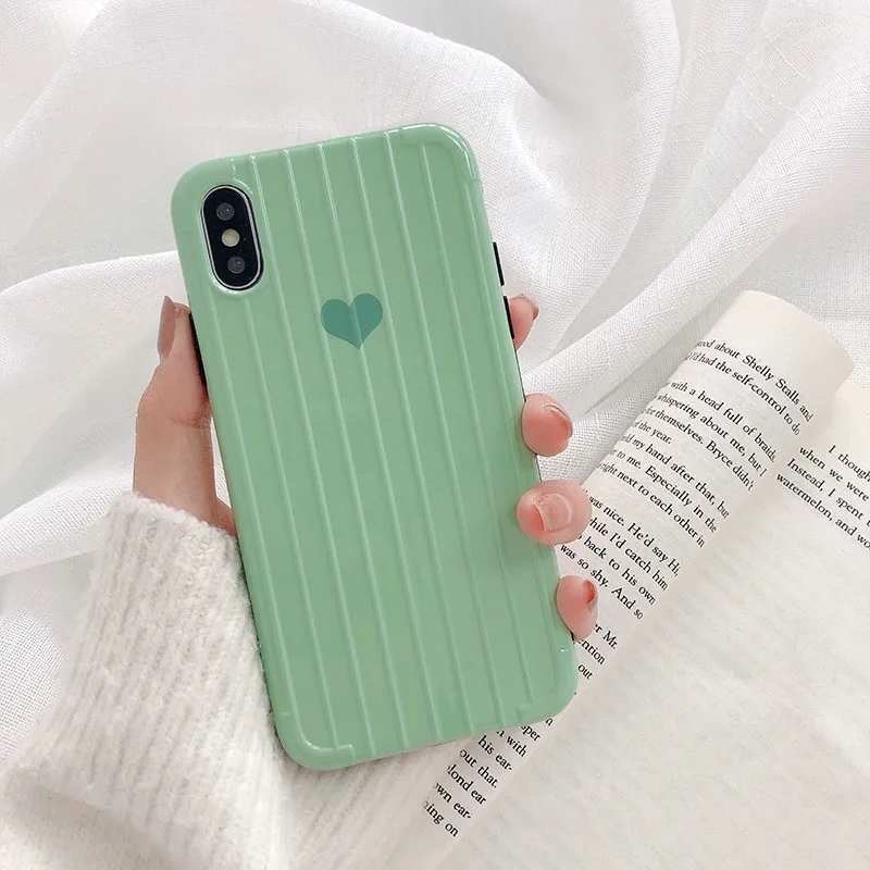 Милый чехол для телефона с сердечками ярких цветов iPhone XR Xs Max X мягкий силиконовый