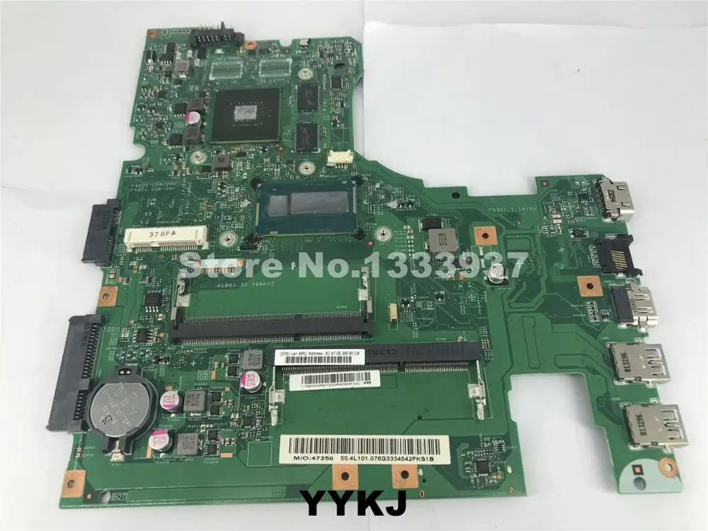 FOR LENOVO S510P LAPTOP MOTHERBOARD 55.4L101.076G 11S90004647 I3-4010U SR16Q mainboard | Компьютеры и офис