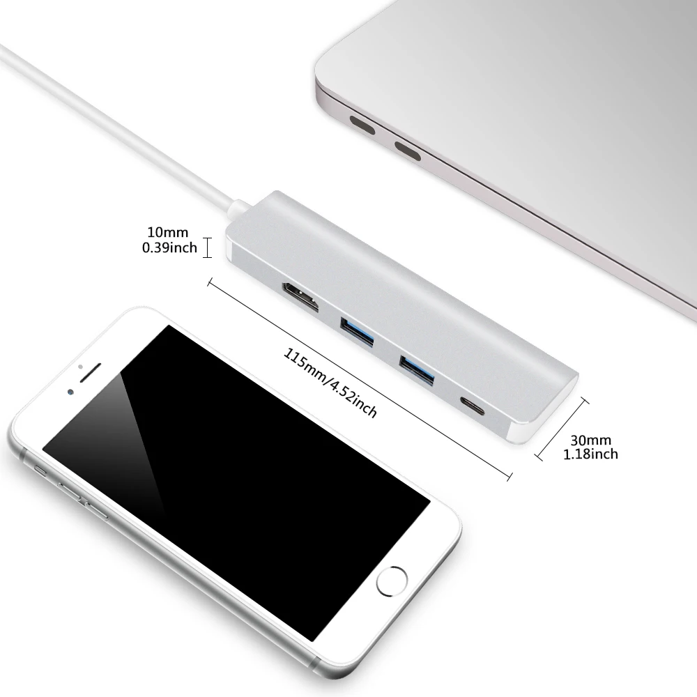 Redlai USB C Typc Hub адаптер с 4K HDMI PD 3 0 HUB для Macbook Air / Pro 2018 Samsung Galaxy S10 Huawei Mate 20|USB-хабы| |