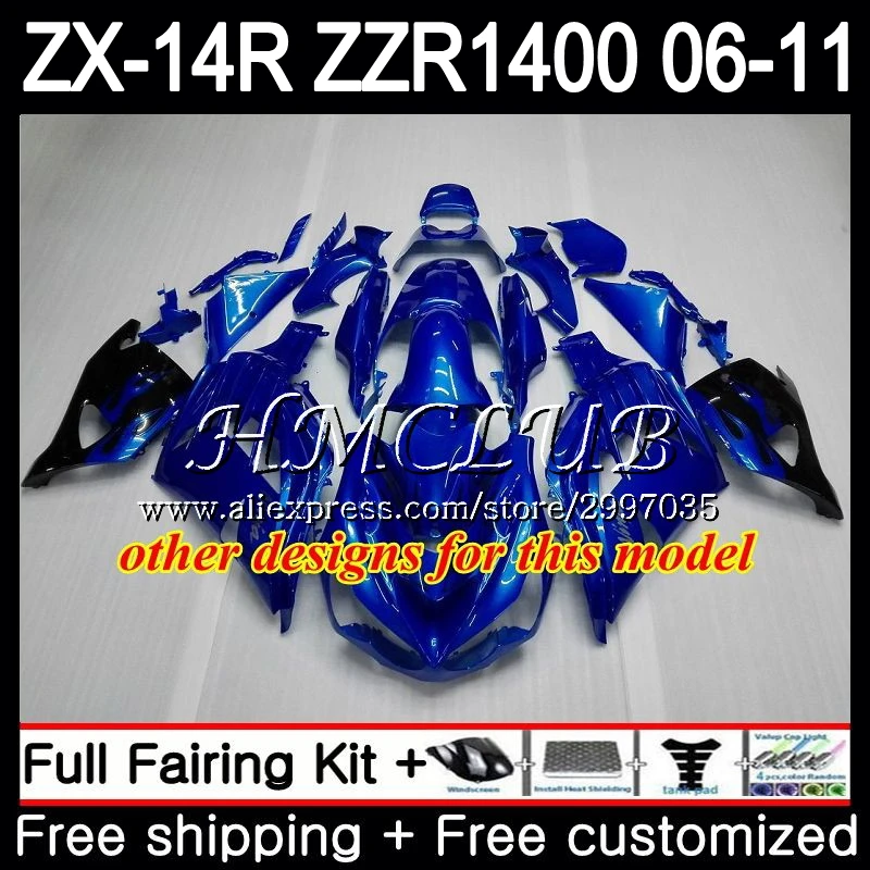 Набор для KAWASAKI NINJA ZX 14R 2006 2007 2008 2009 2010 2011 68HC.0 ZX-14R ZZR1400 ZX14R 06 07 08 09 10 11 обтекатель новый