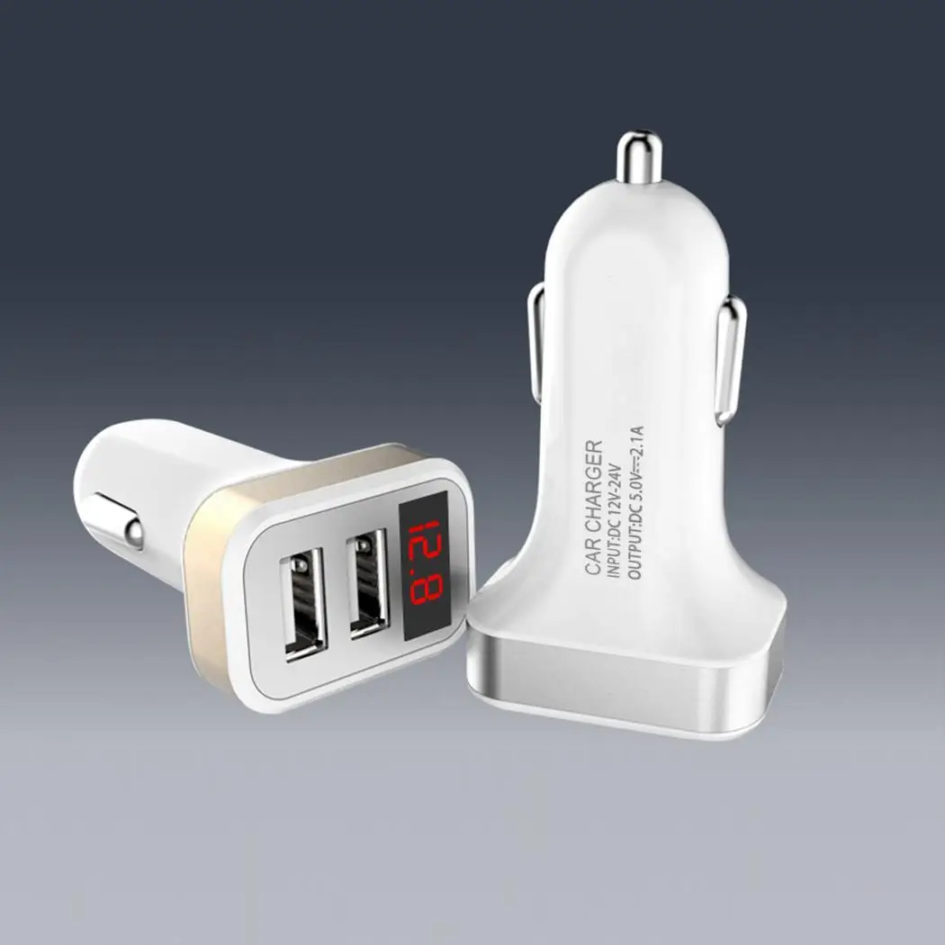 СВЕТОДИОДНЫЙ цифровой дисплей постоянного тока 12 V 24 Dual Порты usb 5 0 2.1A автомобиля
